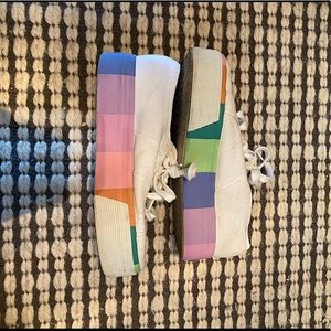 Superga Rainbow Colorblock Platforms